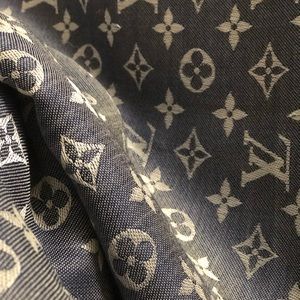 Louise Vuitton gray denim shawl scarf